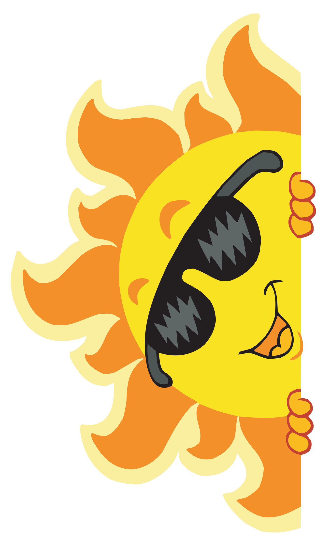 Lurking Sun with sunglasses